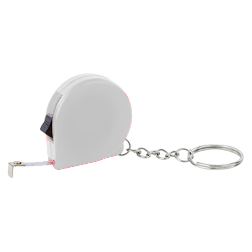 LLAVERO PLÁSTICO CON CINTA MÉTRICA Y BOTÓN PARA DETENER/SOLTAR