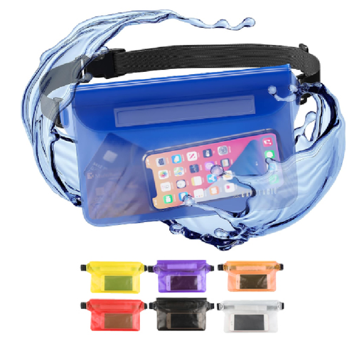 [PR-1332] CANGURERA CARNAVALERA FROST DE PVC CON CIERRE ZIPLOCK Y VELCRO CORREA NEGRA