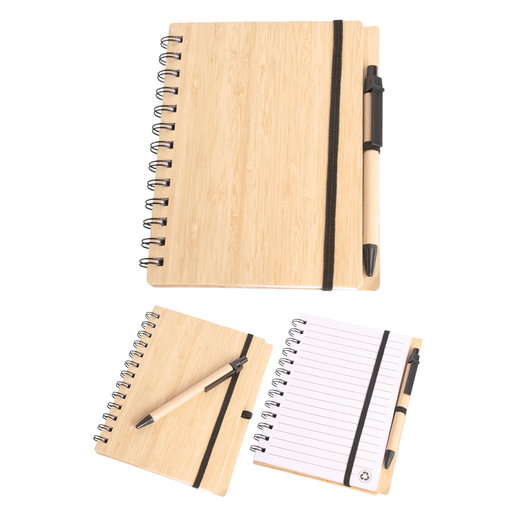 [BM-433] LIBRETA DE BAMBOO CON ESPIRAL