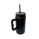 VASO DE METAL DOBLE PARED 50oz CON CARRIZO PLÁSTICO A COLOR