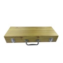 SET BBQ MALETÍN CAJA DE MADERA CON 5 UTENSILIOS