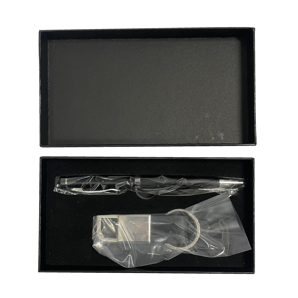 CAJA BOLÍGRAFO Y LLAVERO