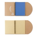 LIBRETA ESPIRAL RECICLADA CON HOJAS DE RAYA. INCLUYE PLUMA ECOLÓGICA