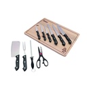 TABLA DE MADERA 35X45CM (INCLUYE 10 UTENSILIOS)