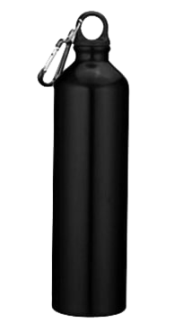 BOTELLA DE ALUMINIO MATE CON TAPA ROSCA Y CLIP CARABINER 28 OZ