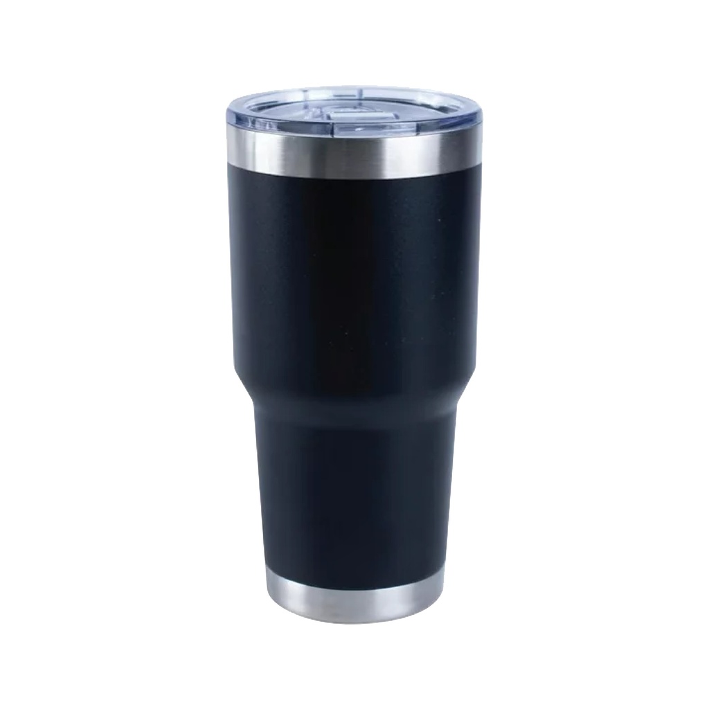 VASO DE METAL CON TAPA PLÁSTICA Y CLIP CORREDIZO 16OZ