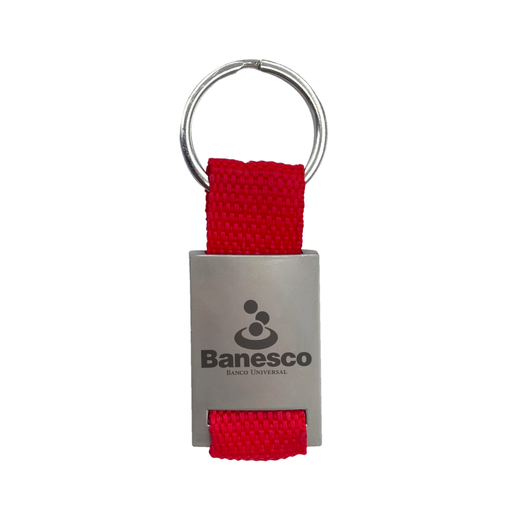 LLAVERO NYLON CON APLIQUE DE METAL