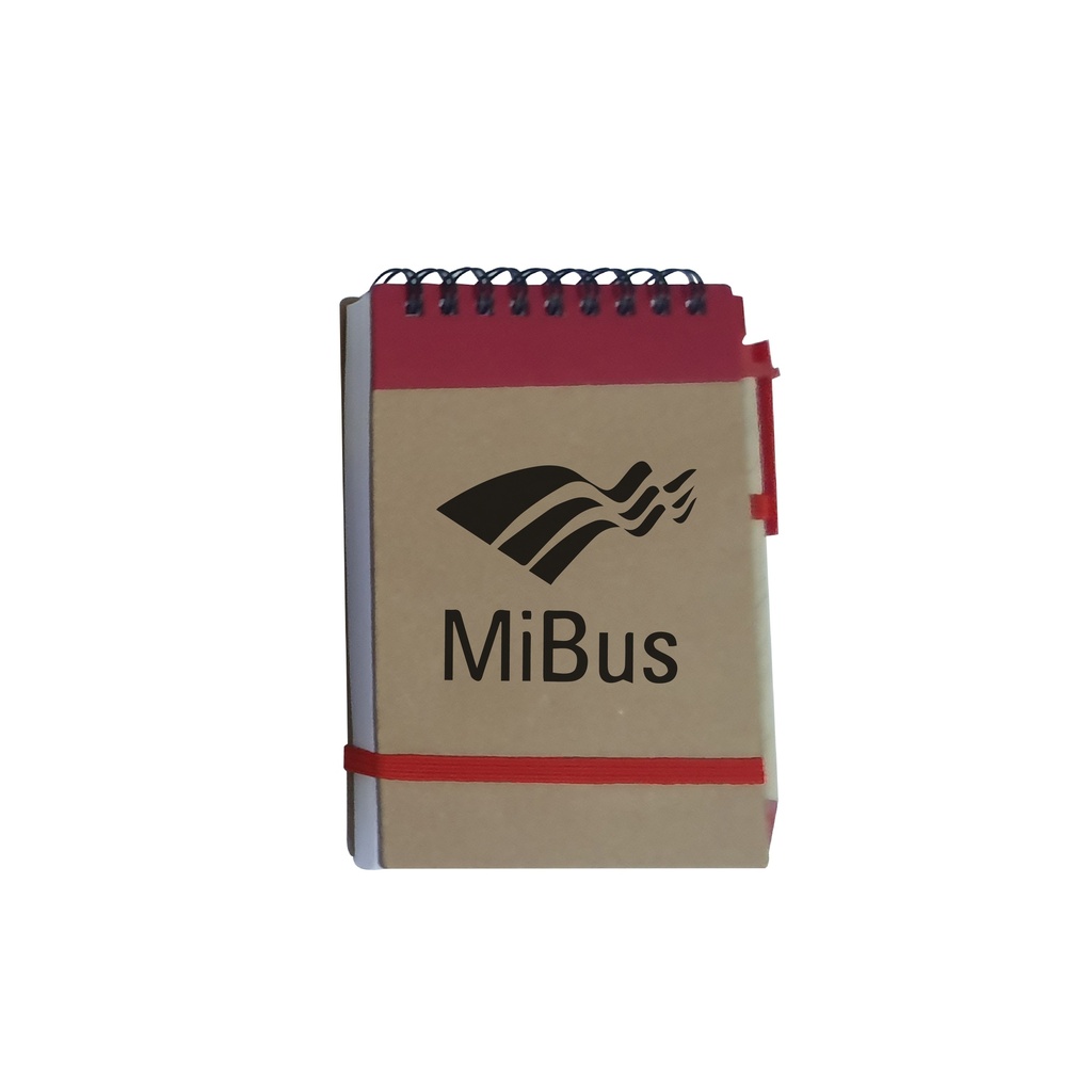 LIBRETA ECOCARD DE CARTÓN RECICLADO CON BOLÍGRAFO A JUEGO