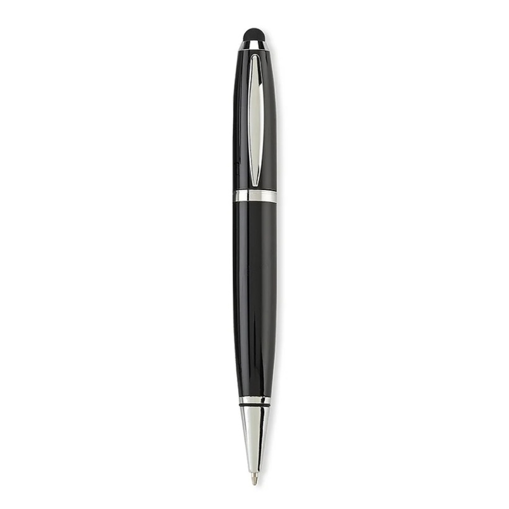 PLUMA USB METALIZADA CON STYLUS EN PARTE SUPERIOR 4GB DE CAPACIDAD