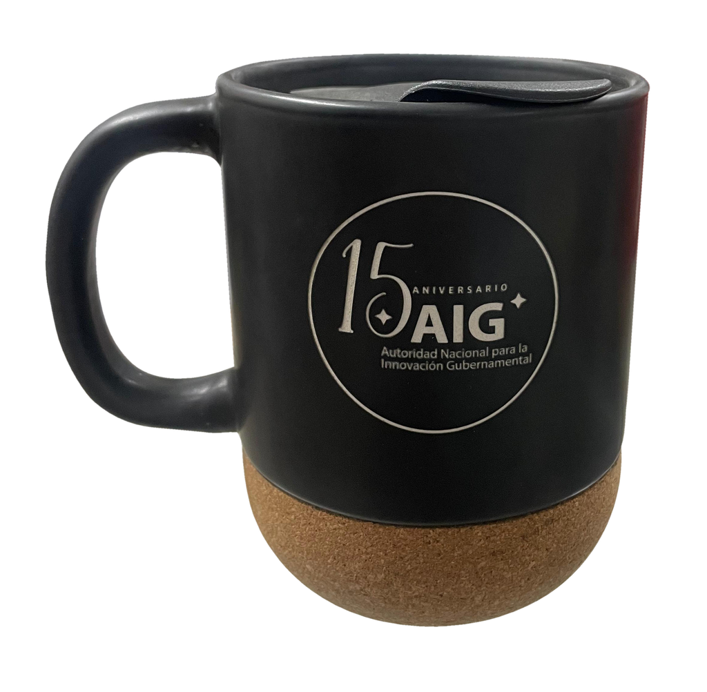 TAZA CERÁMICA CON BASE DE CORCHO 11oz