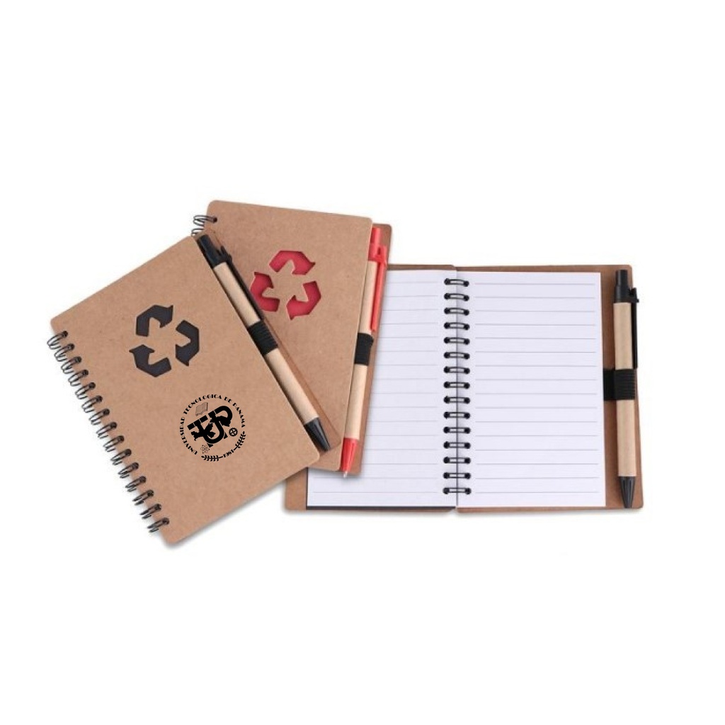 LIBRETA CON ESPIRAL INCLUYE HOJAS DE RAYAS Y PLUMA
