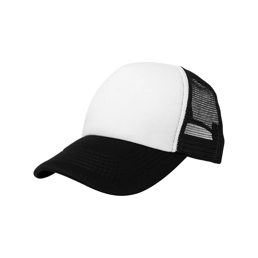 GORRA CAMIONERO, FRENTE BLANCO CON MALLA DE COLOR
