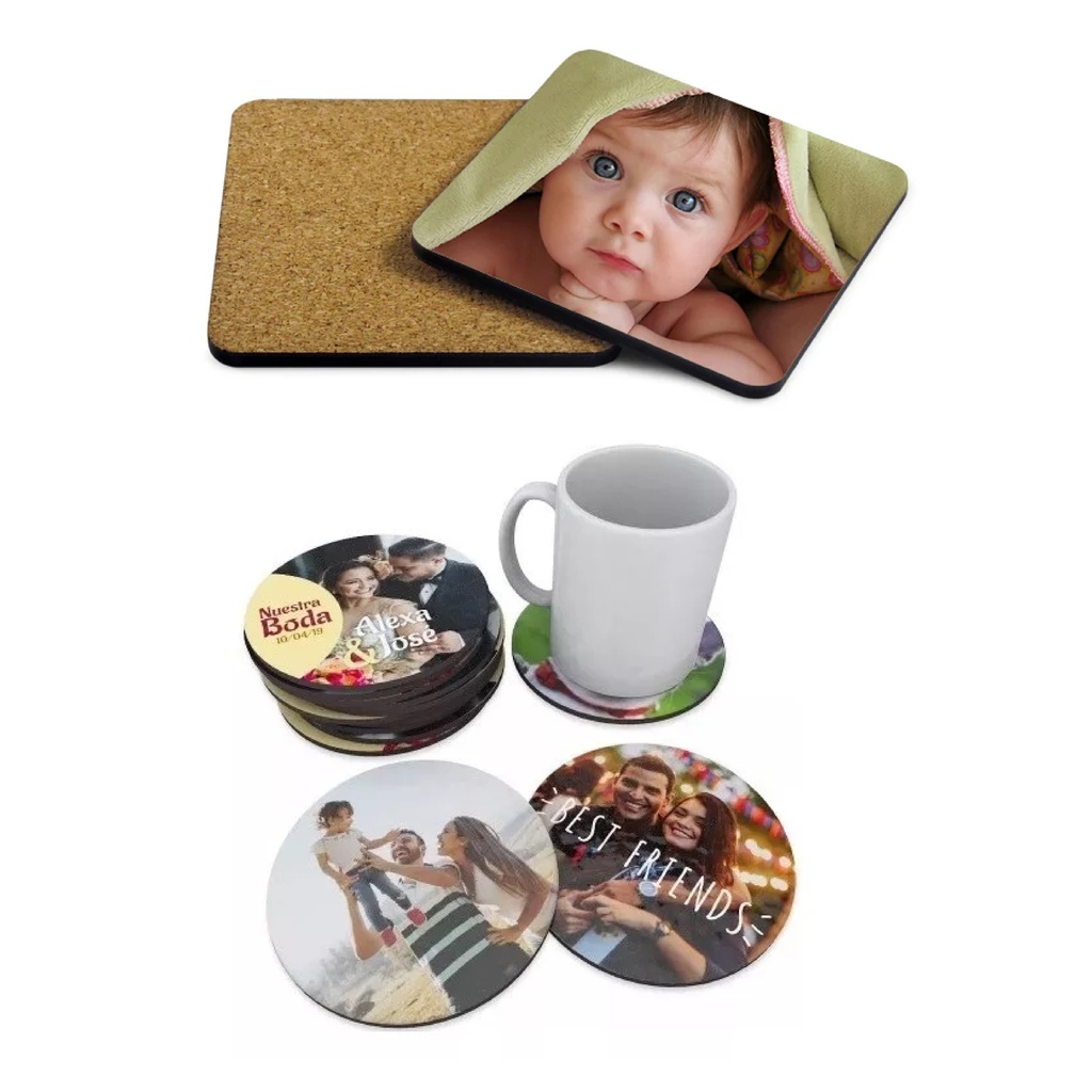 POSA VASO DE CORCHO (REDONDO Y CUADRADO)