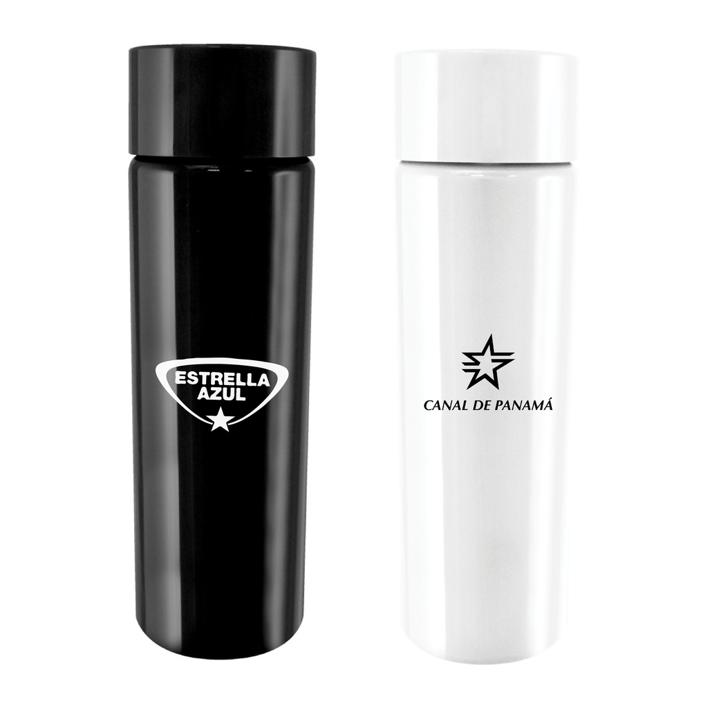 BOTELLA CILINDRO DE PLÁSTICO PET SÓLIDO CON TAPA ROSCA