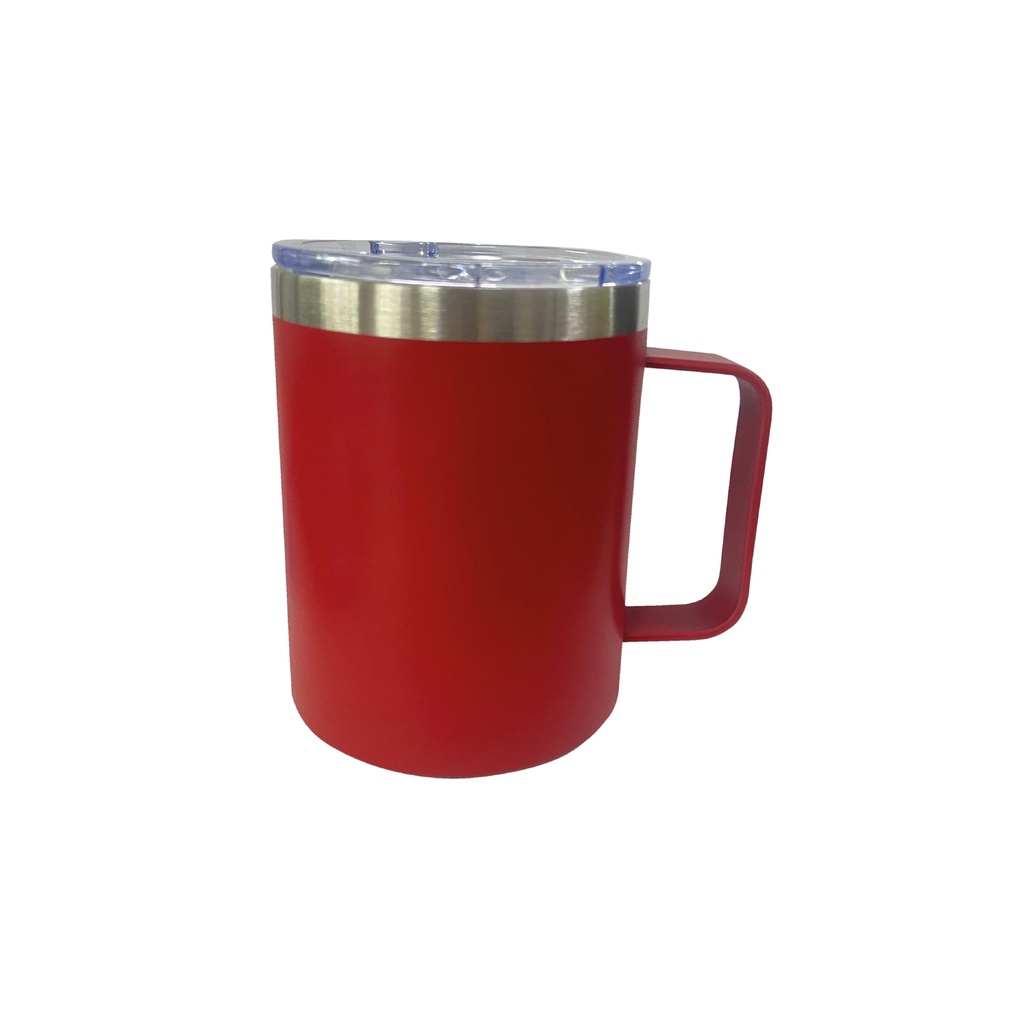 VASO CAFÉ FLOWER DE ACERO INOXIDABLE  Y TAPA CLEAR