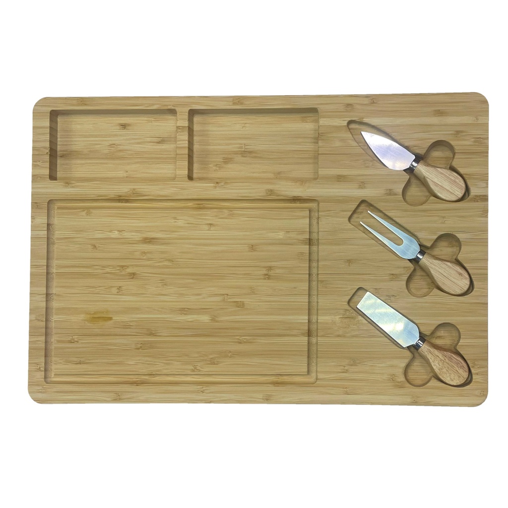 TABLA DE PICAR CON 3 UTENSILIOS