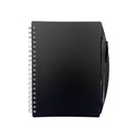 LIBRETA CON TAPA DE COLOR CON PLUMA A JUEGO