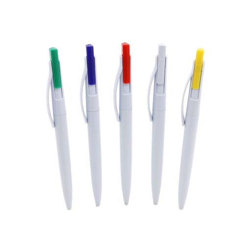 [PR-1041] BOLÍGRAFO PLÁSTICO CON CLIP DE COLOR