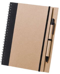 [pr-38] LIBRETA TONEL CON HOJAS DE RAYA Y PLUMA