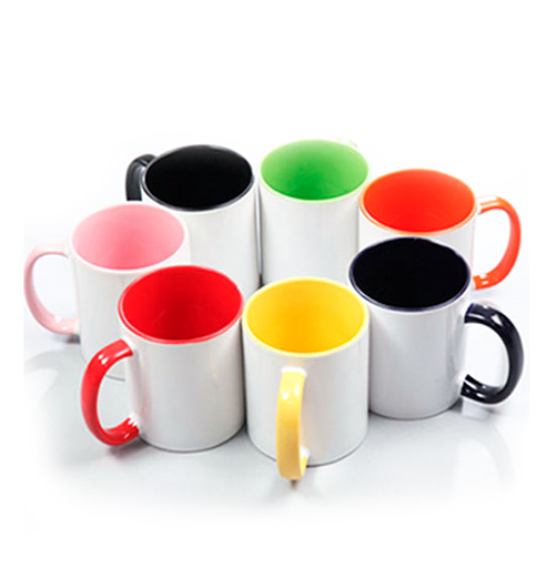 TAZA DE CERÁMICA CON INTERIOR DE COLOR 14 OZ