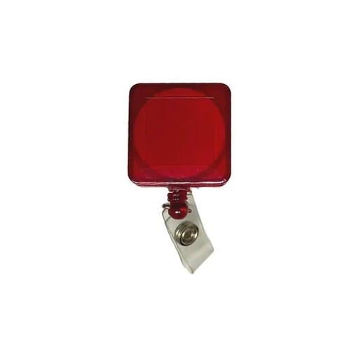 YOYO PORTA IDENTIFICACIÓN CUADRADO PLÁSTICO  CON 1.25” DE DIAMETRO