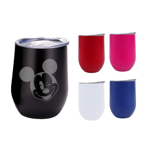 [PR-1081] VASO CURVO CHUBBY INSULADO CON TAPA CLEAR