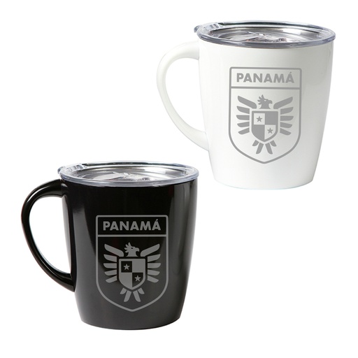 [PR-1221] TAZA TÉRMICA CON TAPA DOBLE PARED DE METAL POR DENTRO Y POR FUERA 12OZ.