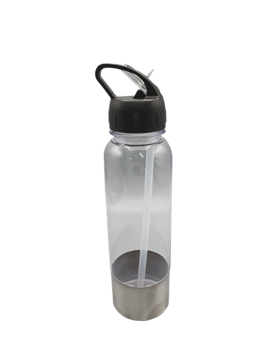 [PR-1260] BOTELLA CON BOMBILLA Y TAPA PLÁSTICA 250ML.