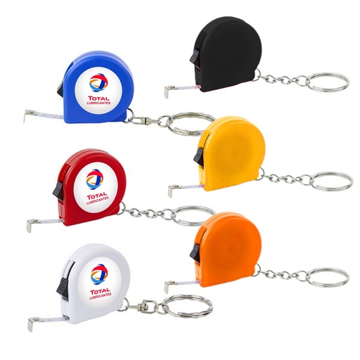 [PR-1018] LLAVERO PLÁSTICO CON CINTA MÉTRICA Y BOTÓN PARA DETENER/SOLTAR