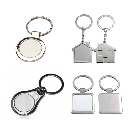 [PR-1224] LLAVERO DE METAL PULIDO y BRILLANTE CON FORMA