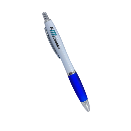 [PR-21] Bolígrafo grip de color y cilindro blanco plástico