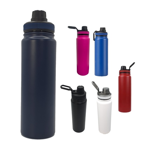 [KINLY] BOTELLA TÉRMICA INSULADO DOBLE DE METAL 800ML.