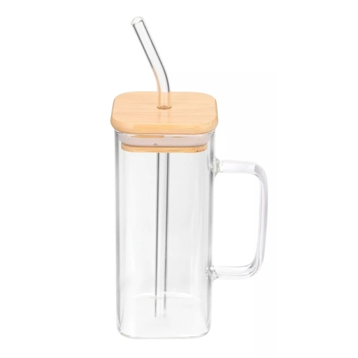 [PR-1251] VASO DE VIDRIO 300ML CON TAPA DE BAMBOO