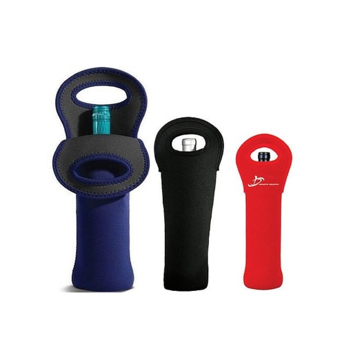 [PR-1336] PORTA BOTELLA DE VINO EN NEOPRENO CON AGARRARERO MANUAL