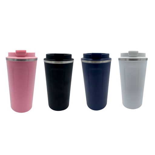 [CONNECT] VASO CAFÉ DE METAL, TAPA ANTIDERRAME