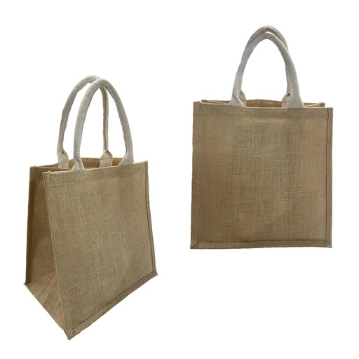 [PR-149] BOLSA YUTE CON MANIJA ACOLCHADA DE ALGODÓN 38X38CM